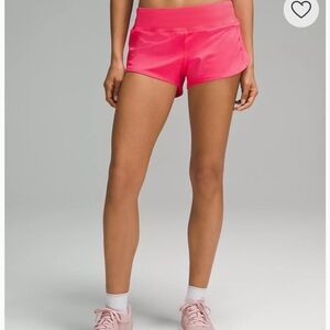 Hot pink lululemon speed up short 2.5”